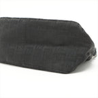 Fendi Mamma Bucket  Canvas  Leather Handbag Black 8BR180