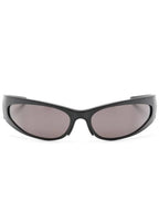 Balenciaga Eyewear Reverse XP Wrap Oval Frame Sunglasses