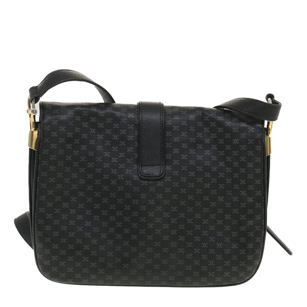 CELINE Shoulder Bag Leather Black  34008