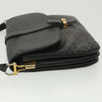 CELINE Shoulder Bag Leather Black  34008
