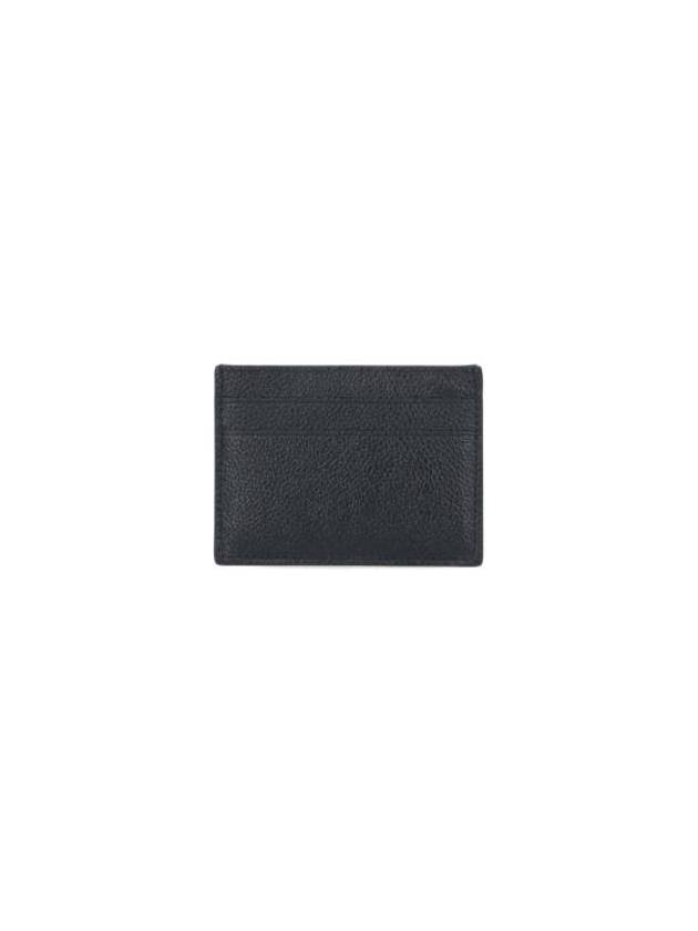 Balenciaga Logo Printing Leather Card Wallet Black
