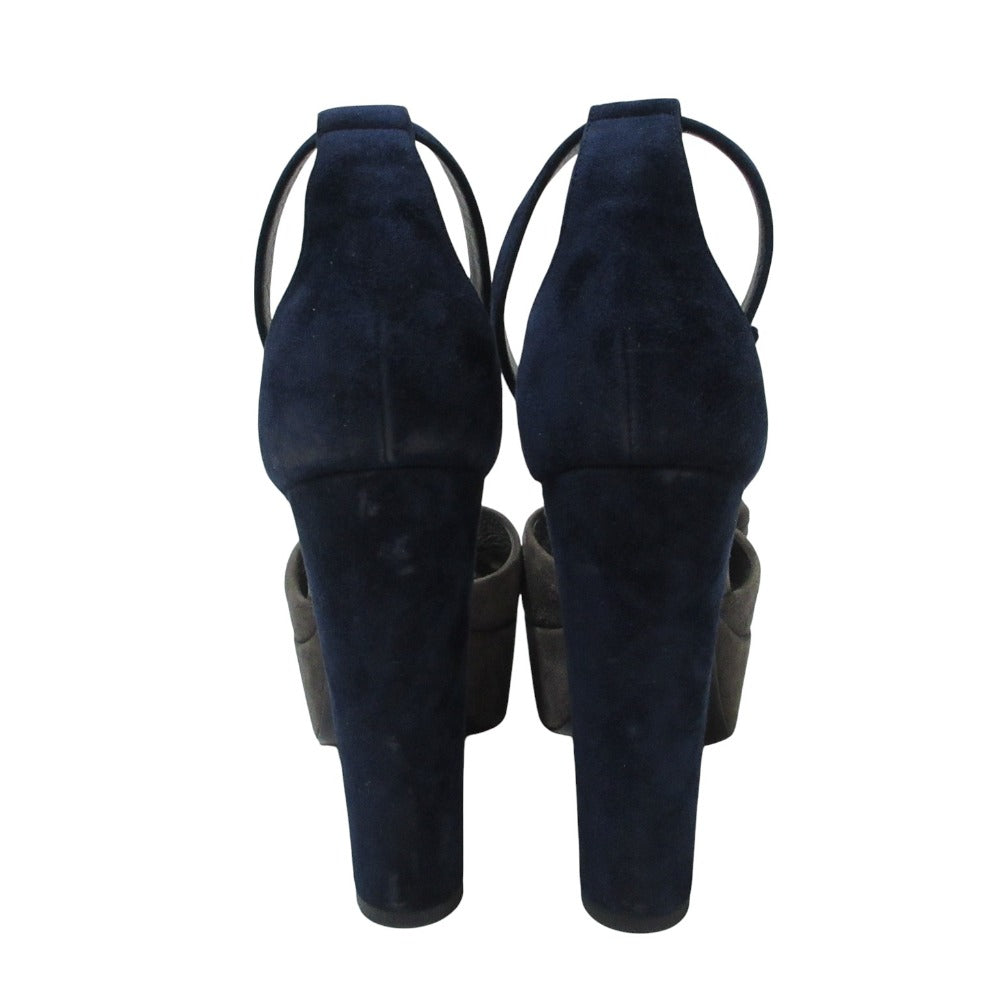 Louis Vuitton Flower Motif Suede Sandals