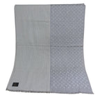 Louis Vuitton Monogram Lines Wool Silk Stole
