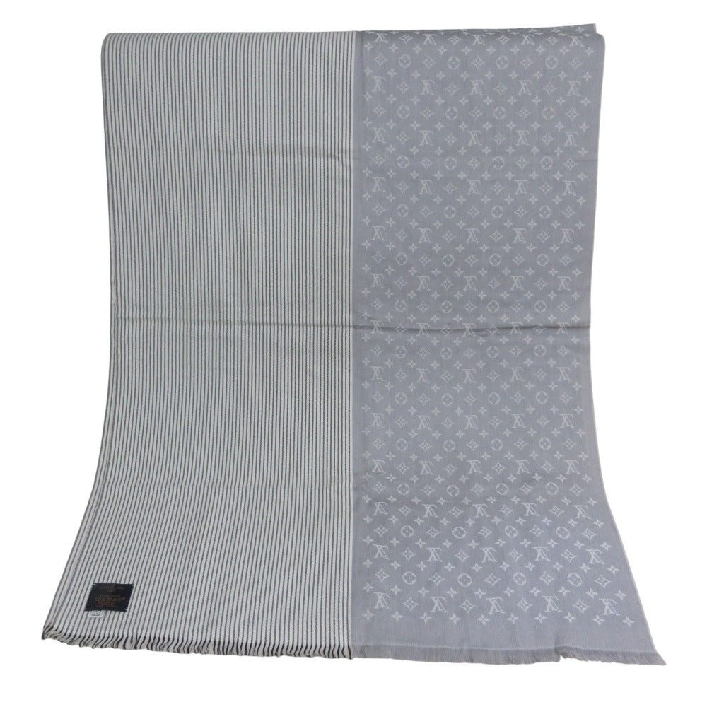 Louis Vuitton Monogram Lines Wool Silk Stole