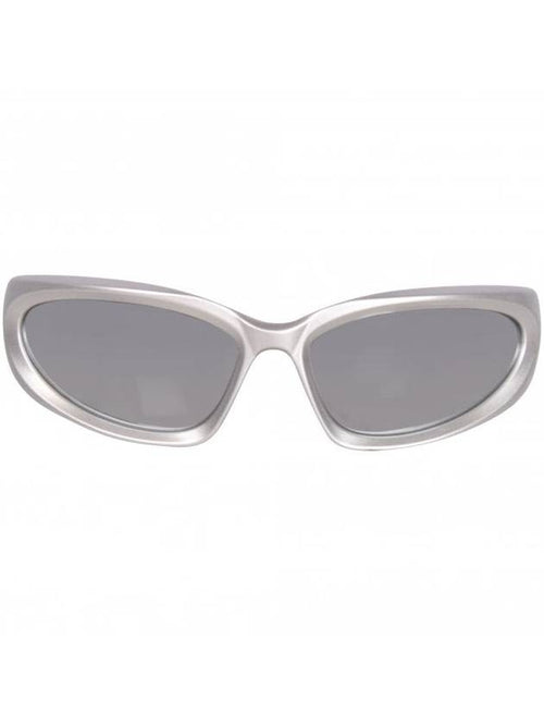 Balenciaga Eyewear Swift Acetate Oval Frame Sunglasses Silver