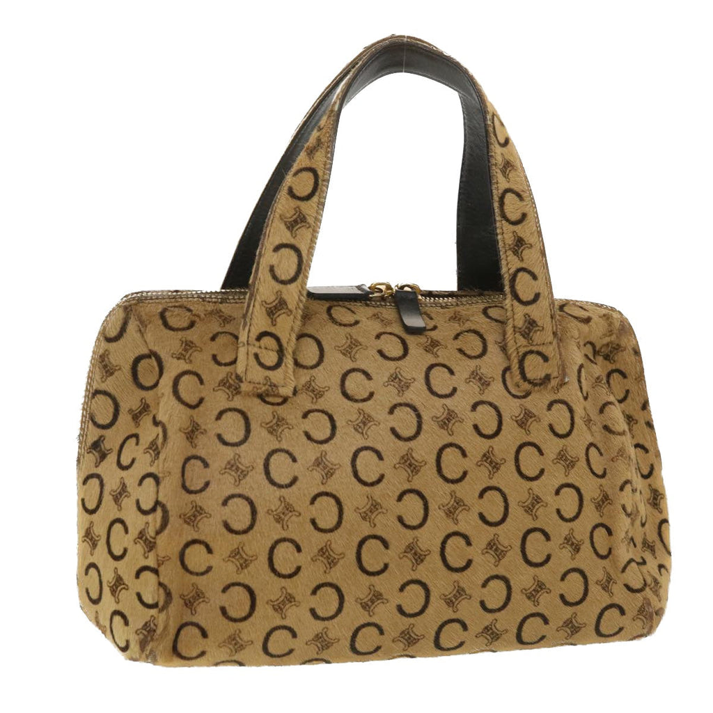 CELINE Brazon Hand Bag Unborn Calf SkinLeather Beige  34321