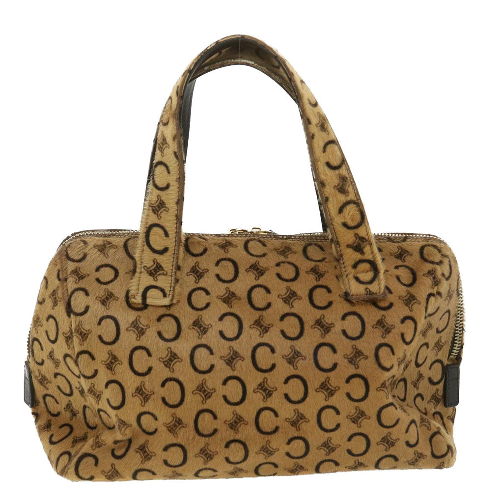 CELINE Brazon Hand Bag Unborn Calf SkinLeather Beige  34321