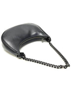 CELINE 199583DGQ 38NN Black Calfskin AVA Chain Hobo Medium Shoulder Bag