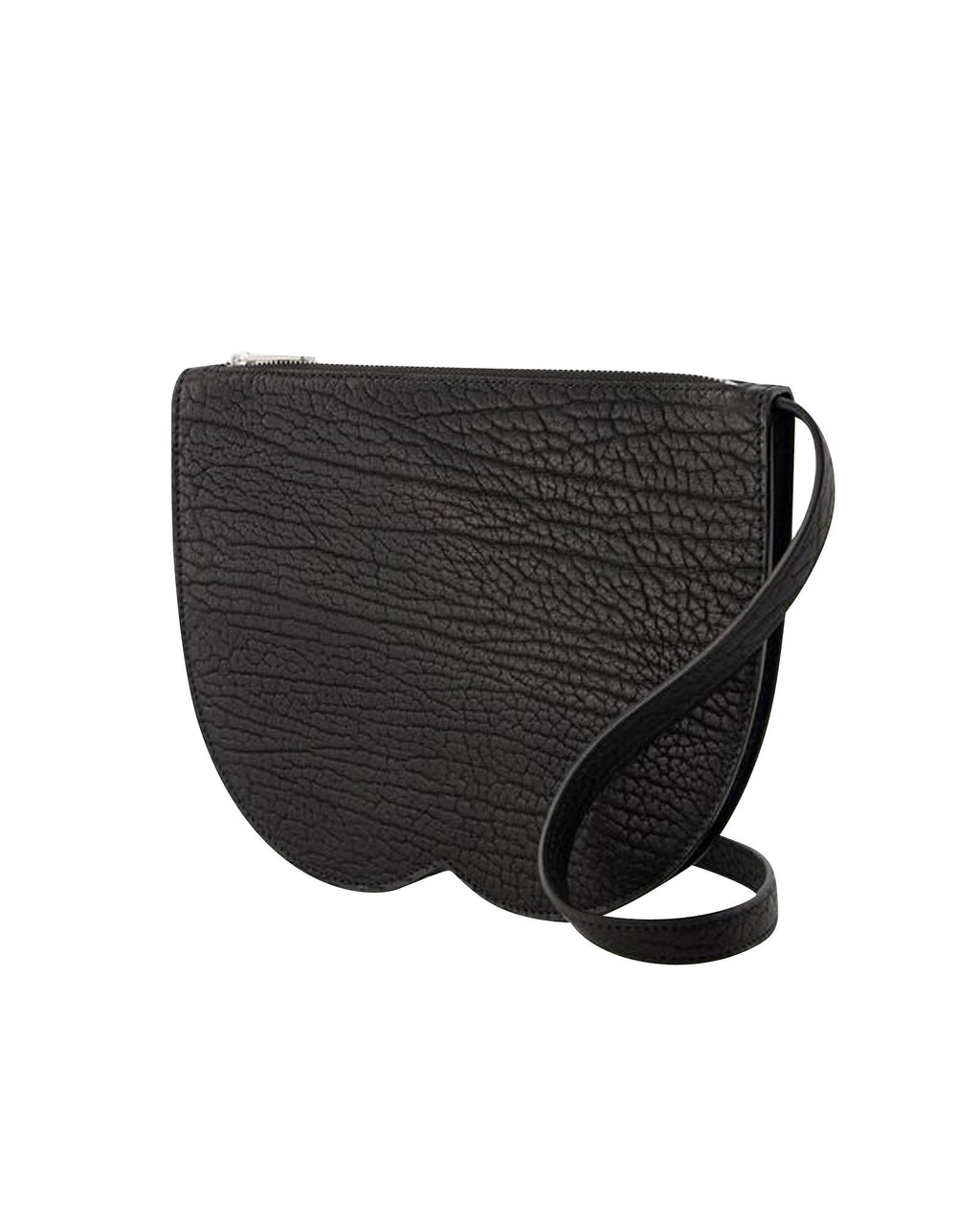 Burberry Half Moon Leather Clutch Women Black Clutch Bags