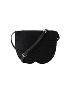 Burberry Half Moon Leather Clutch Women Black Clutch Bags