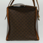 CELINE Macadam Canvas Hand Bag PVC Leather Brown  34655