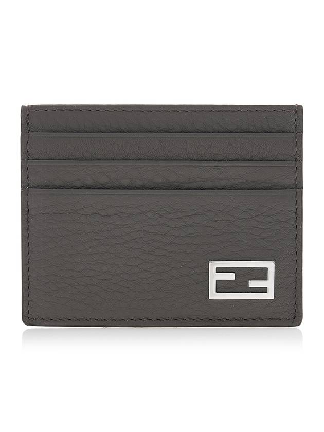 Fendi Baguette Leather Card Wallet Grey