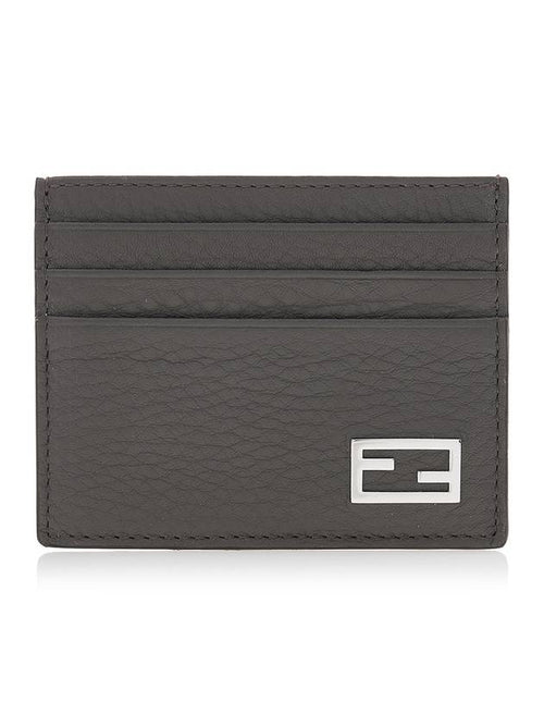 Fendi Baguette Leather Card Wallet Grey