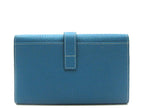 Hermes Wallet H1125 Wallet Cow Leather Blue