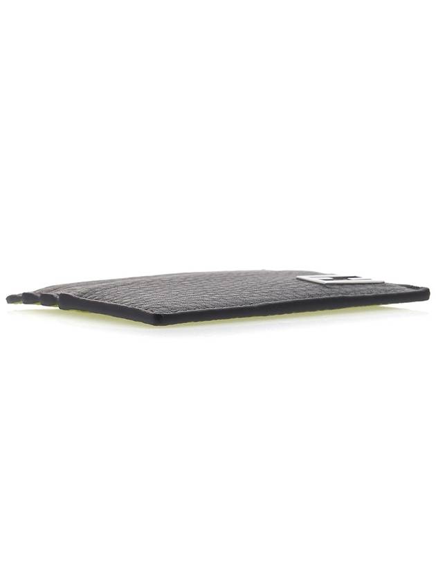 Fendi Baguette Leather Card Wallet Grey
