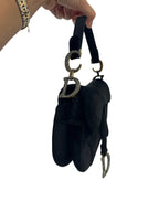 DIOR - Black Velvet Crystals Mini Saddle