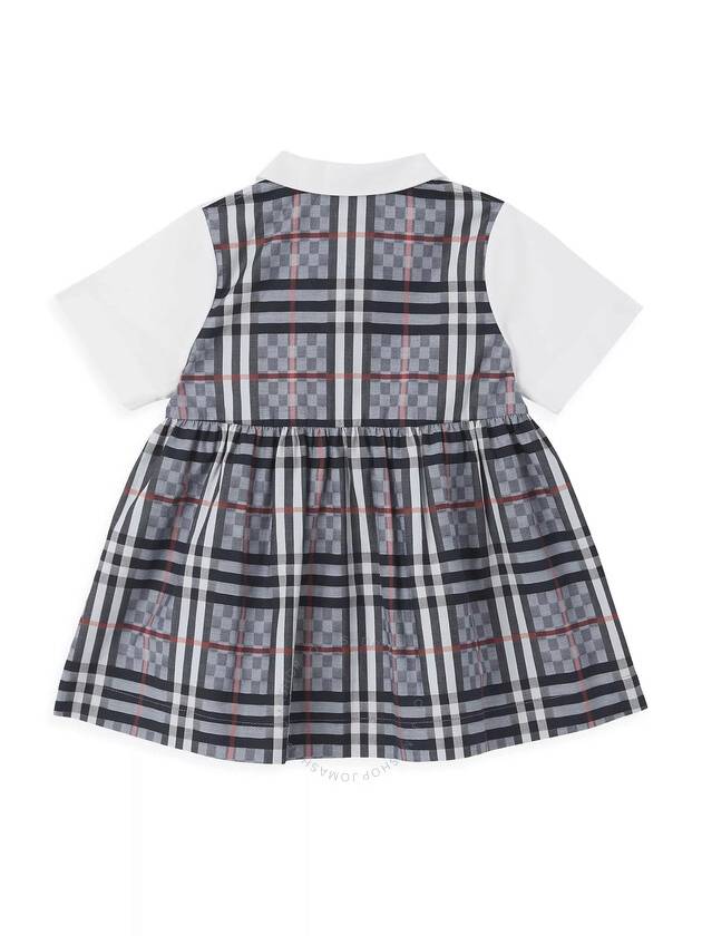 Burberry Burberry Girls Mini Mitsie Check Panel Polo Dress Size 12M