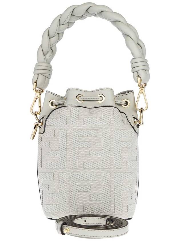 Fendi Mon Tresor Mini FF Canvas Bucket Bag Green