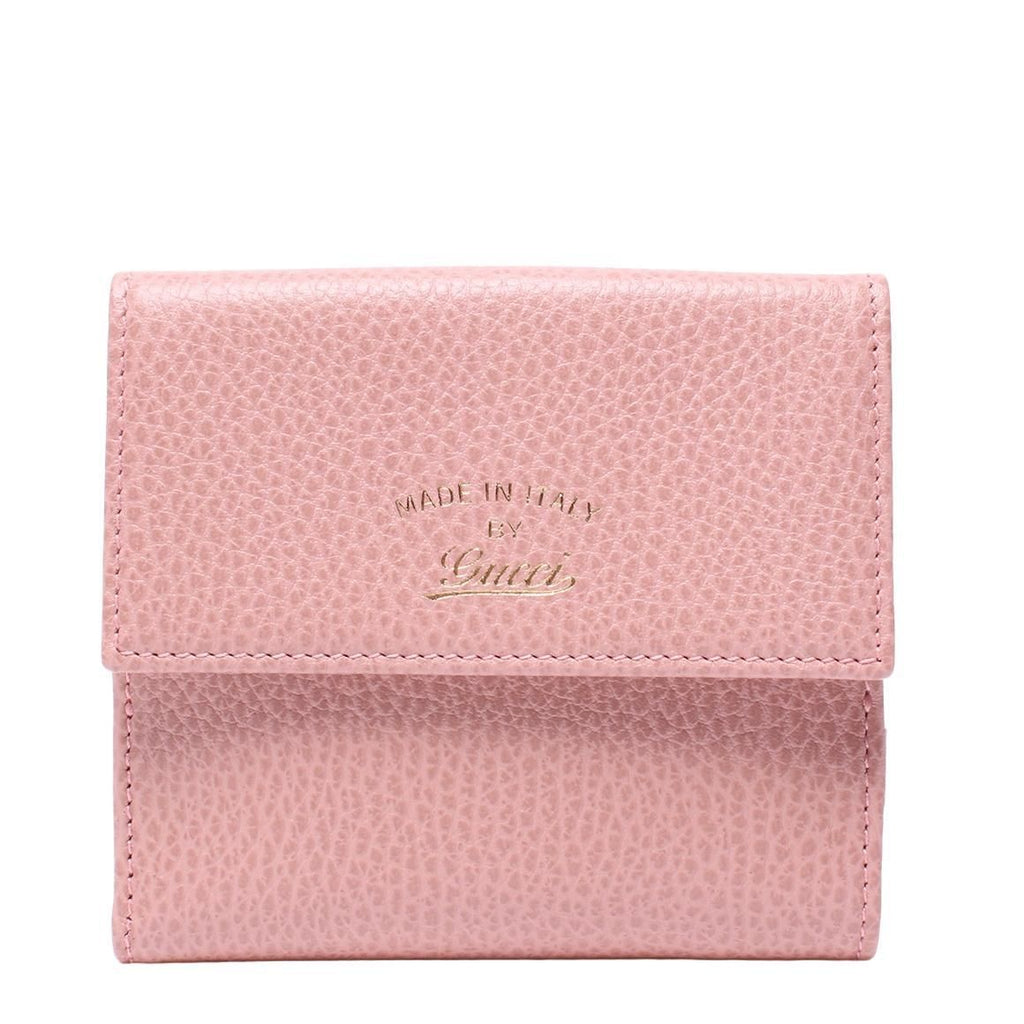 GUCCI Swing Bifold Wallet in Light Pink Beige Leather ITJPKQYL62TK