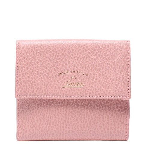 GUCCI Swing Bifold Wallet in Light Pink Beige Leather ITJPKQYL62TK