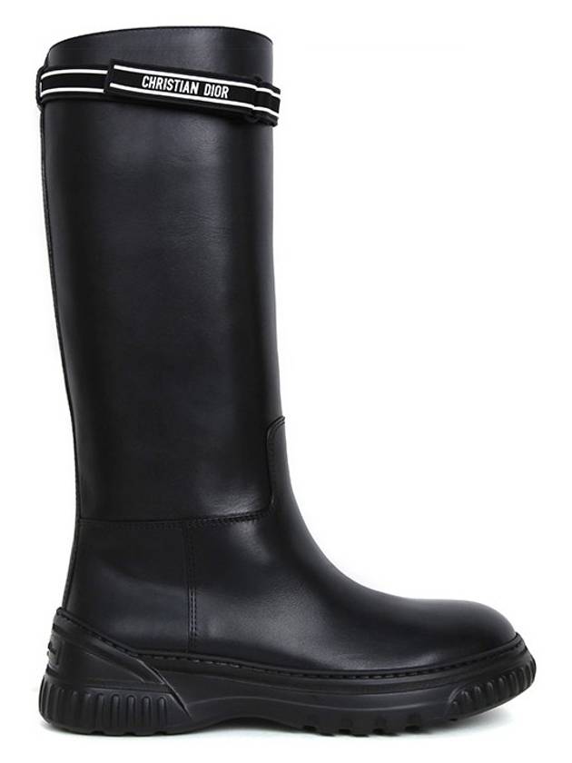 Women's The Racer Calfskin Long Boots Black Dior