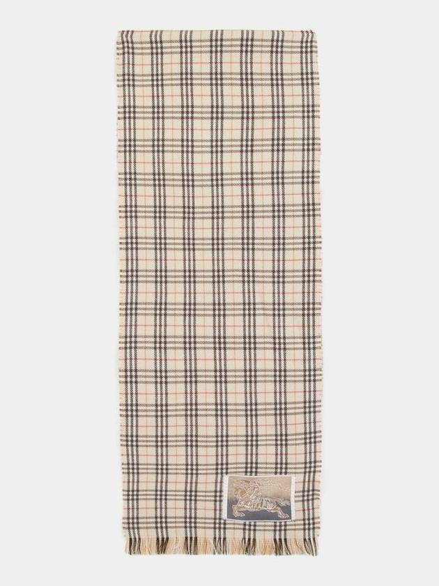 Burberry Mw Revers Tiny Check Scarf - Burberry - Wool - Neutral