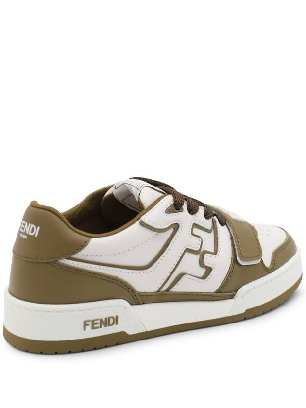 Fendi Women's Match Logo Lettering Low Top Sneakers Green