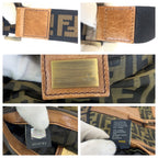 Fendi Zucca Canvas Flat Messenger Bag - '10s