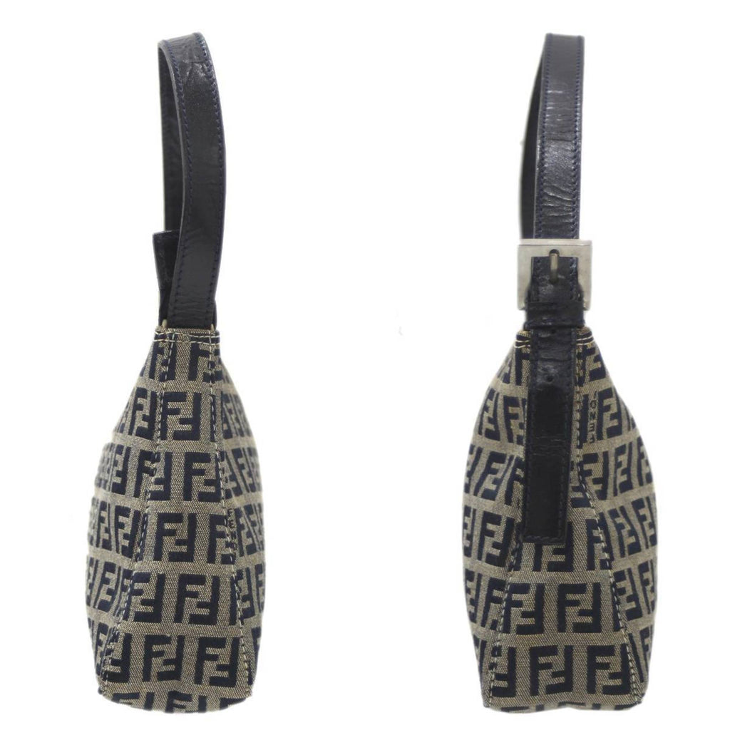 Fendi Zucchino  Canvas Leather Pouch ()