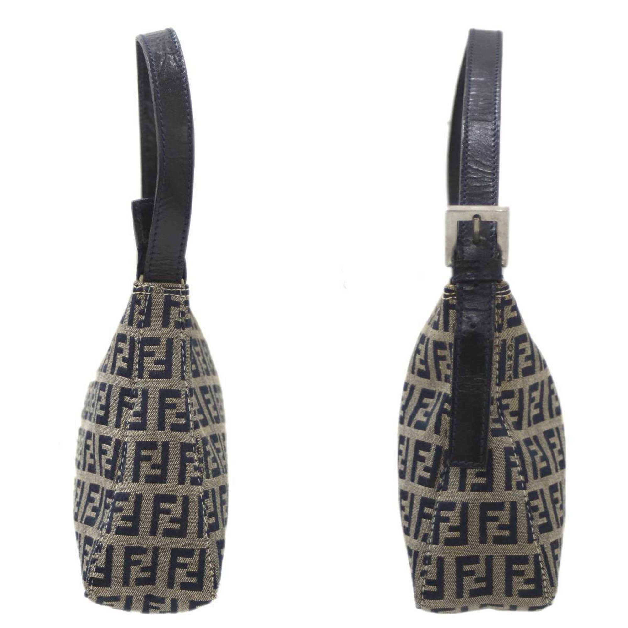 Fendi Zucchino  Canvas Leather Pouch ()