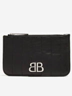 Balenciaga Monaco Long Coin Card Wallet Black