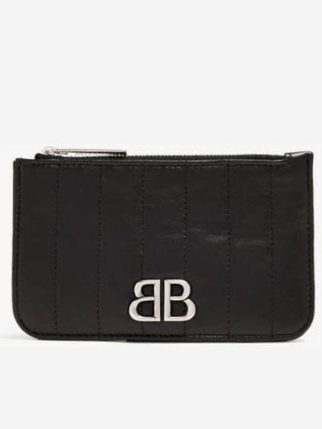 Balenciaga Monaco Long Coin Card Wallet Black
