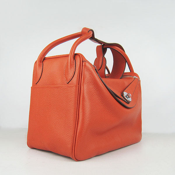 Hermes Lindy 34cm handbag 6208 orange Silver