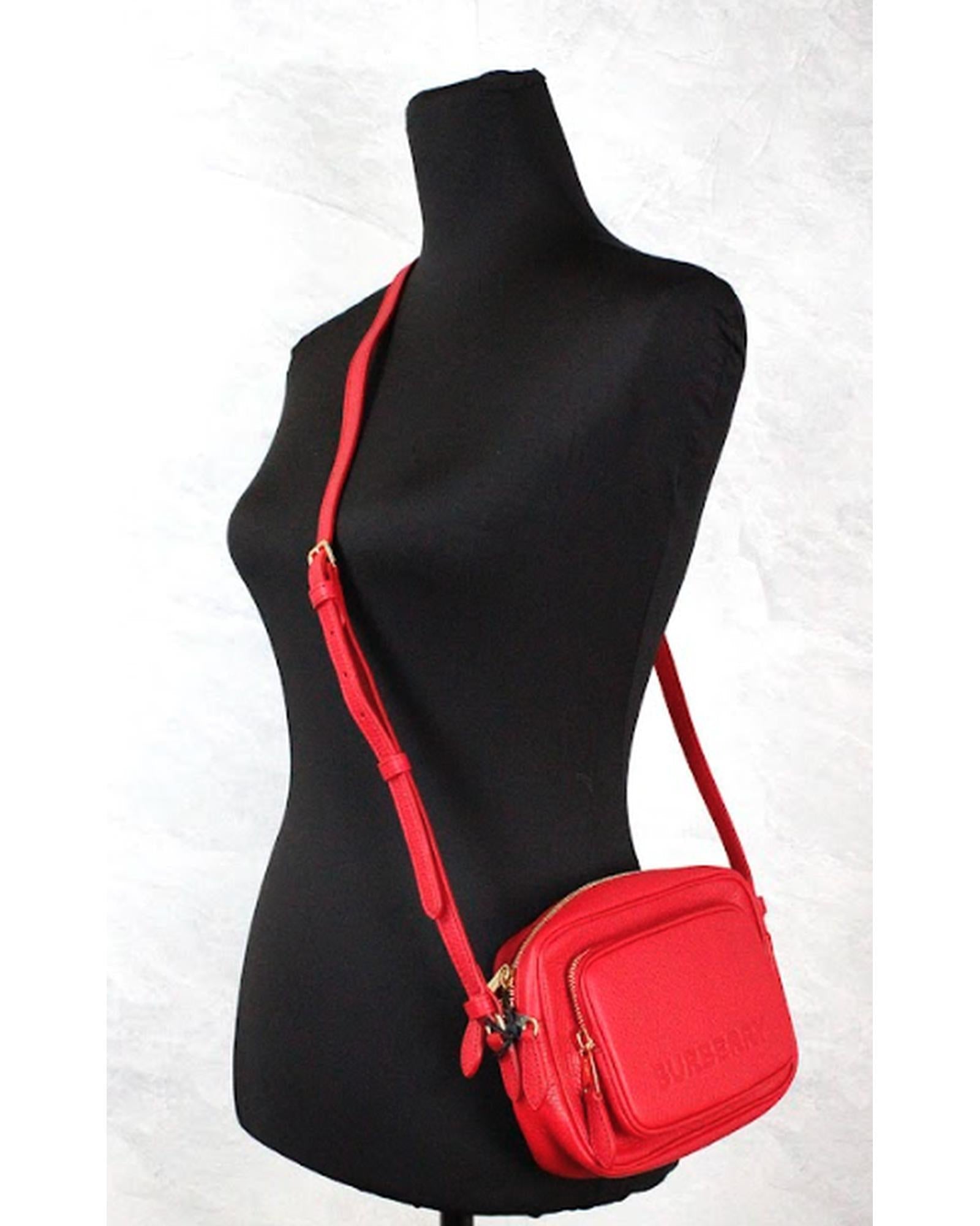 Burberry  Lola Small Leather Crossbody Bag - Red
