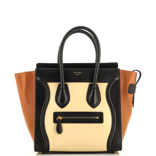 Celine Tricolor Luggage Bag Leather Micro