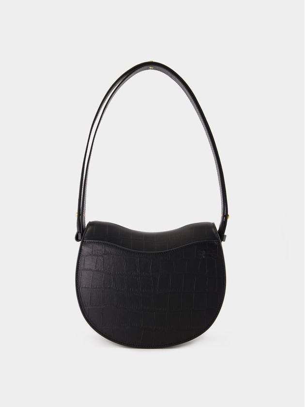 Burberry Rocking Horse Crocodile Effect Small Cross Bag Black