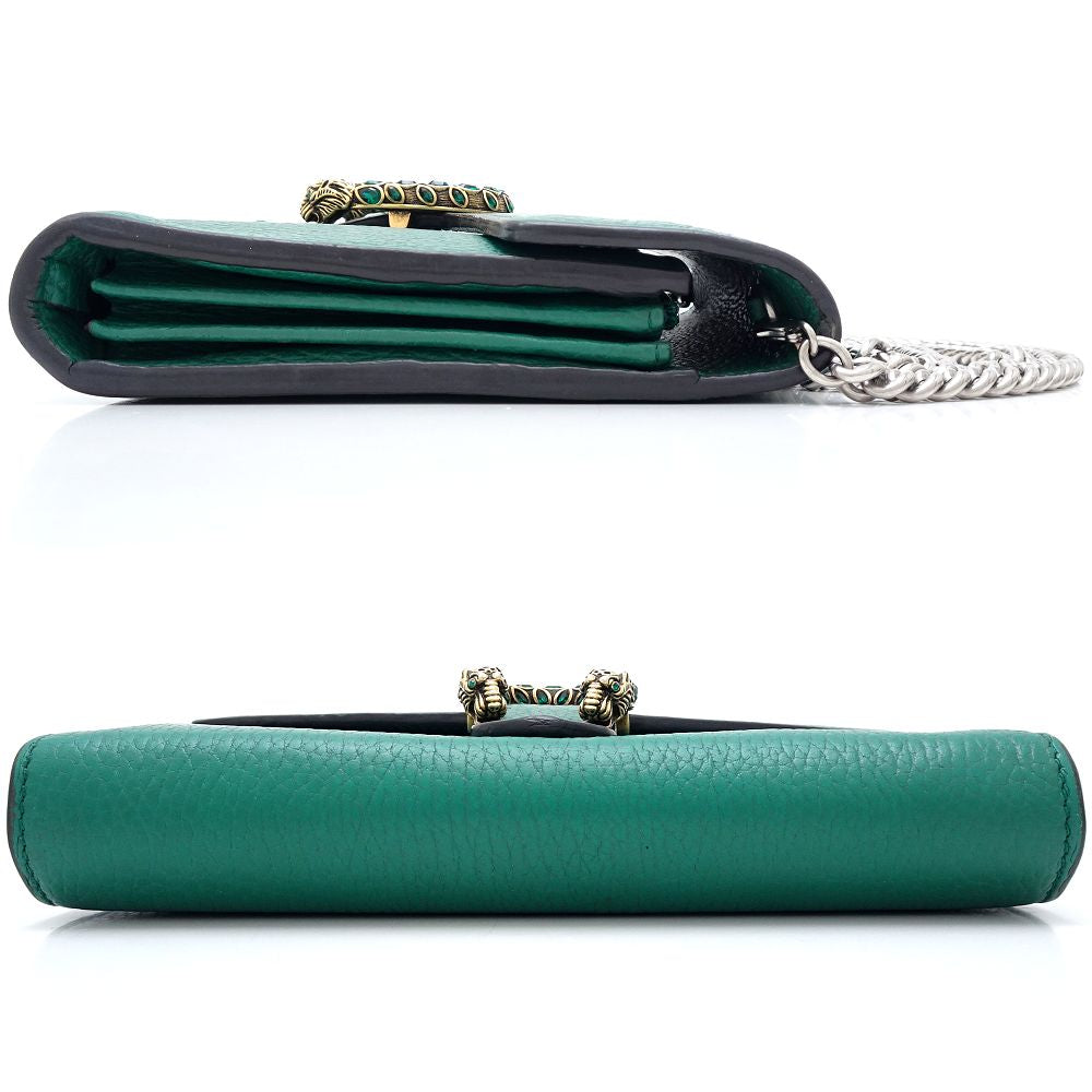 Gucci Dionysus Leather Shoulder Bag Emerald