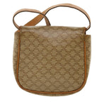 CELINE Macadam Canvas Shoulder Bag PVC Leather Beige  35355