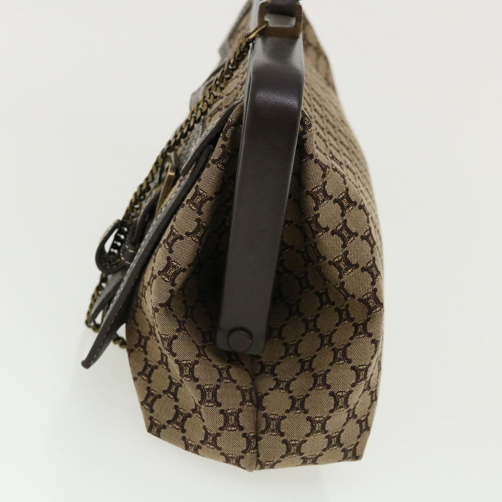 CELINE Paris Macadam Canvas Hand Bag Beige  35578