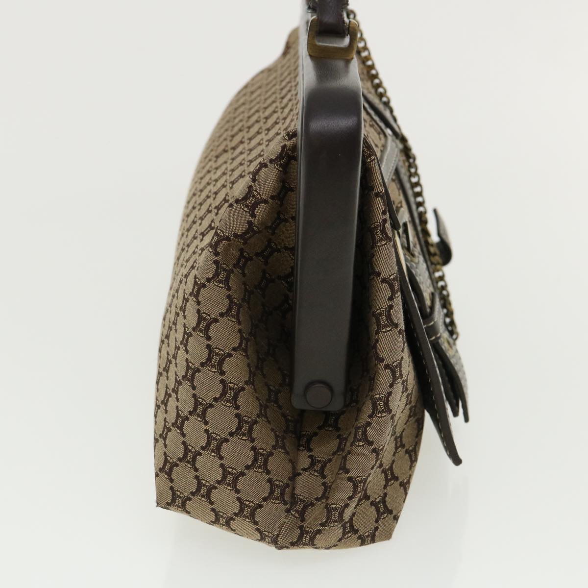 CELINE Paris Macadam Canvas Hand Bag Beige  35578