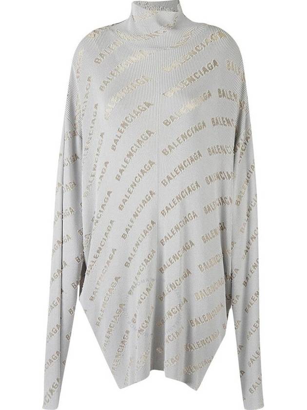 Balenciaga All Overture Logo Turtleneck Light Grey