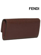 Fendi Baguette Chain Long Wallet Brown