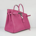 Hermes Birkin 35cm Togo Leather Handbags 6099 Peach Silver