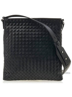 Bottega Veneta Intreciato Medium Cross Bag Black