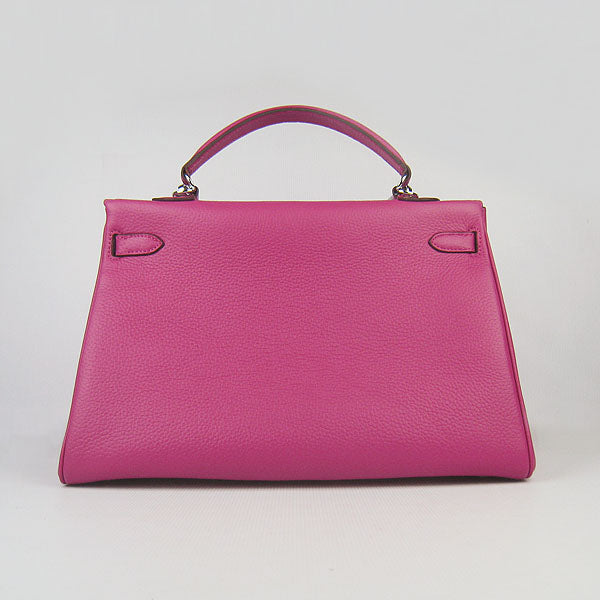 Hermes Kelly 35cm Togo Leather Handbag Peach/Silver