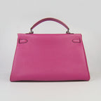 Hermes Kelly 35cm Togo Leather Handbag Peach/Silver