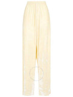 Balenciaga Velvet Effect Straight Pants Yellow