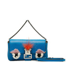 Fendi Monster Micro-Bagets 8M0354 Blue Leather Ladies Fendi