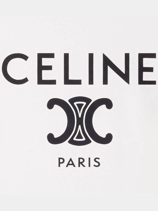CELINE Paris T-Shirt in Cotton Jersey Black White