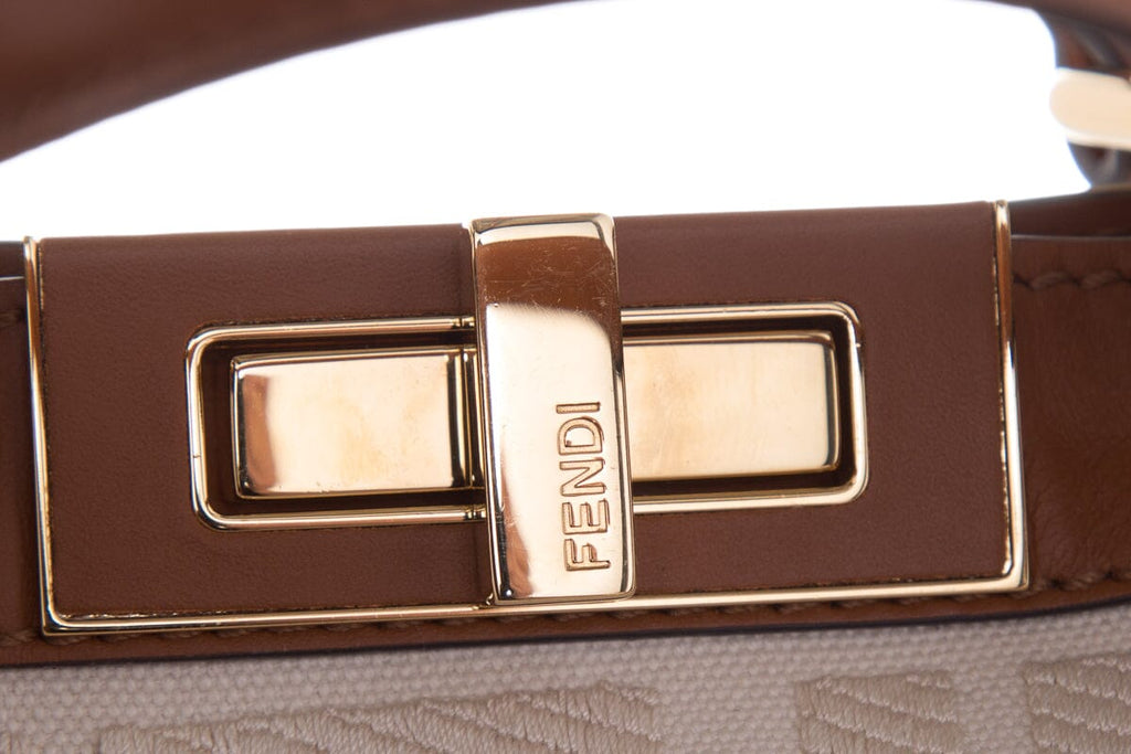 Fendi Ivory SS '21 Jacquard X Tote